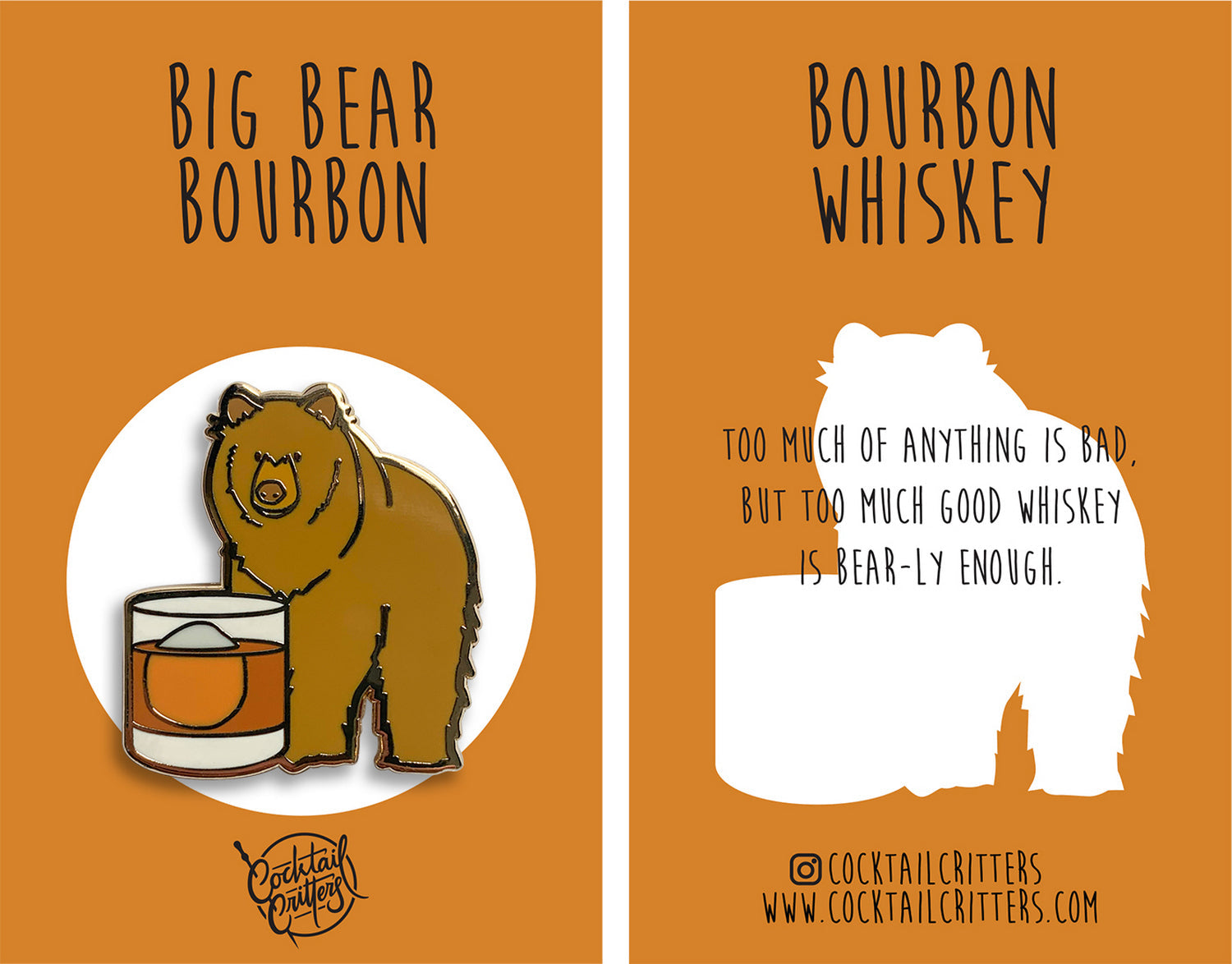 Big Bear Bourbon Pin