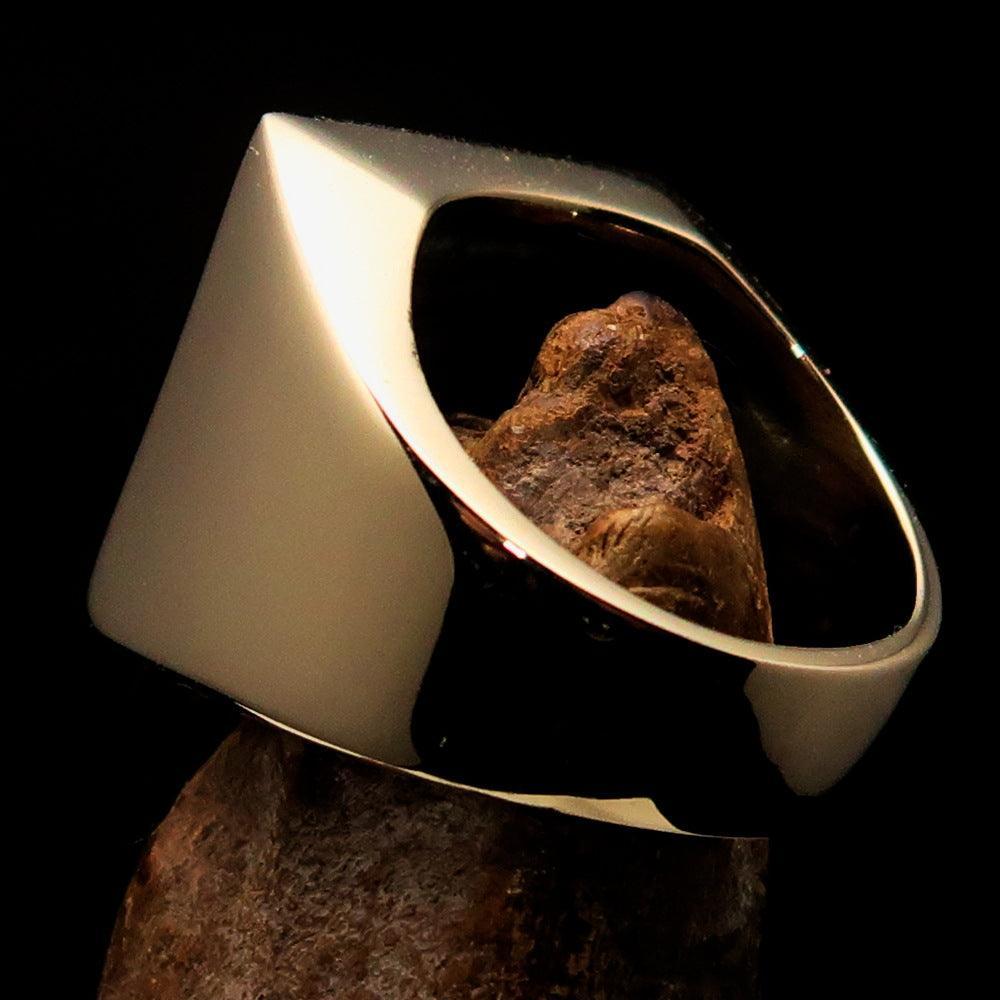 Excellent crafted Men's Revolution Ring black Socialist - Solid Brass