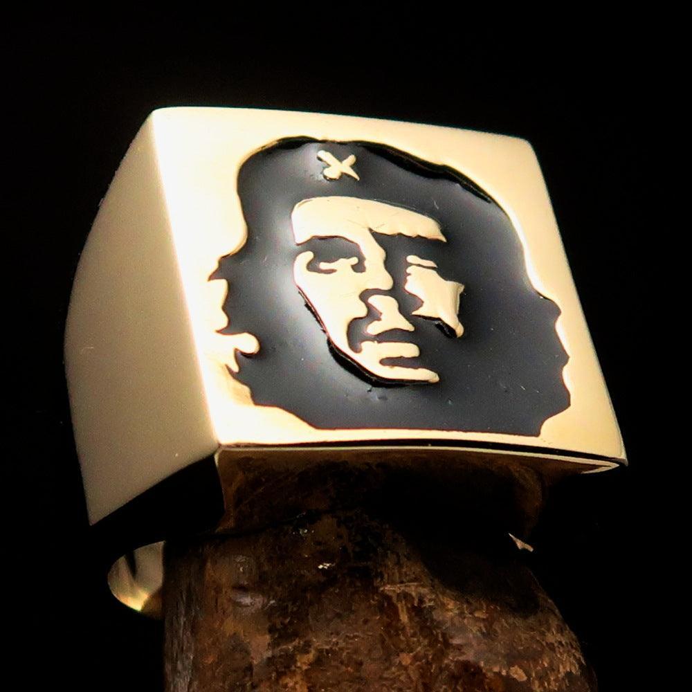 Excellent crafted Men's Revolution Ring black Socialist - Solid Brass
