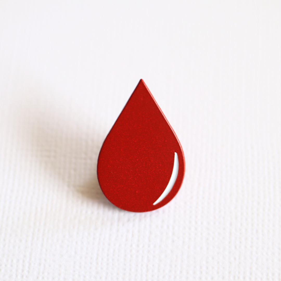 Little Drop of Kindness – Blood Drop Enamel Pin